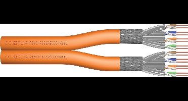 CAT7 sFTP duplex kabel op rol 500 meter vaste koperen kern