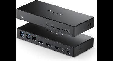 ALOGIC DUCMA3 laptop dock & poortreplicator Bedraad USB 3.2 Gen 1 (3.1 Gen 1) Type-C Zwart