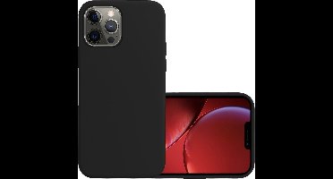 Hoesje - Geschikt voor Apple iPhone 14 Pro - Sterk & Shockproof - Hoes Cover - Siliconen Case - Zwart