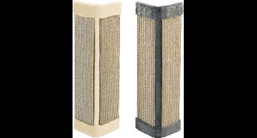 1 x Hoek krabplank met sisal - wit/roze of grijs