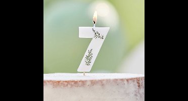 RIETHMULLER - Cijferkaars met natuurlijke bladeren voor verjaardag