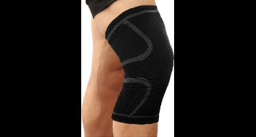 New Age Devi - Kniebrace Kniebandage - Zwart / Grijs - maat L