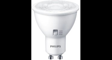 Philips LED GU10 4.8W - Instelbare lichtkleur CCT-switch 2700K/3000K/ 4000K - 36° - Dimbaar | GU10 | Extra Warm Wit-Warm Wit-Koel Wit | 4.8 watt | 15.000 Branduren