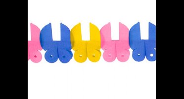 Set van 2x Babyshower feestje thema slingers van papier - 6 meter lang
