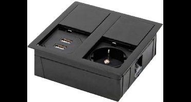 VersaHIT 1x WCD-penaarde +2x USB-A-lader, Mat-zwart BELGIE