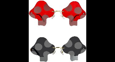 Festival Bril - Paddenstoel Brilletje - Assorti Geleverd - Per Stuk