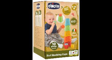 Chicco 2 in 1 Stapelbekers ECO+ gemaakt van 80% gerecycled plastic!