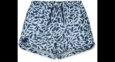 Liewood Aiden Printed Board Shorts Ocean / Pure sky maat 92