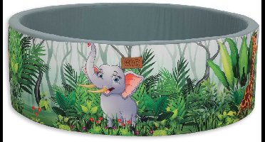 Ballenbak Baby - Speelgoed 1 jaar, 2 jaar, 3 jaar - Olifant Jungle Safari Ballenbad - Ballenbakken - Gomoor - 100% Katoen en BPA vrije ballen 200 stuks Ø 7 cm