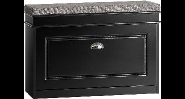 SoBuy FSR82-L-SCH Schoenenbank - Zwart Houtcomposiet met Opbergruimte