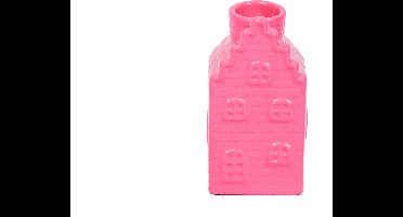 Housevitamin Kandelaar - Huis - Kandelaar - Neon Roze - Keramiek - 6x11cm