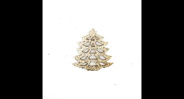 Housevitamin- Onderzetter - Kerstboom - Messing - Goud - 20x19x1.5 cm