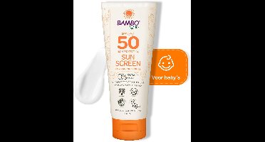 Bambo Nature Zonnebrandlotion - 50 SPF - Bescherming voor je kind en Hele Gezin - Waterafstotend, Geur- en Kleurstofvrij - Vegan & Dermatologisch Getest - 100 ML