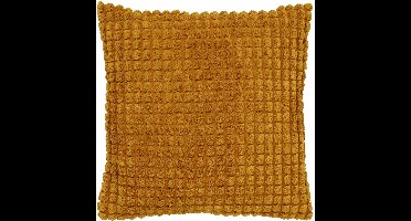 Dutch Decor ROME - kussenhoes 45x45 cm - effen kleur - 3D-structuur - Chai Tea - geel - met rits - zonder binnenkussen