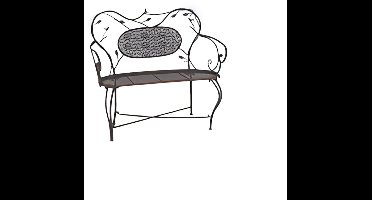 Buitengewoon de boet - IJzeren Tuinbankje - 109 cm Buitengewoon d...