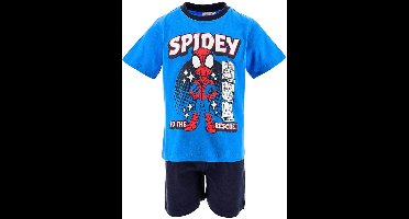 Spiderman - Shortama - Maat 104 - Blauw - Spidey - Pyjama - 100% katoen
