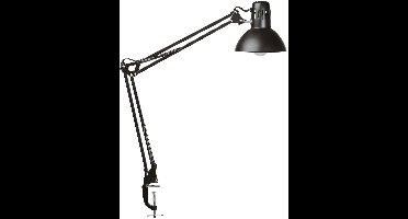 MAULstudy Bureaulamp - LED - Metaal - Zwart - E27 Fitting - Tafellamp met Klem