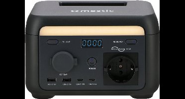 Mestic Power Station MPS-200 | Compact & Lichtgewicht - Capaciteit: 102 Wh - Nominaal vermogen: 200 W - Met ingebouwde laadregelaar