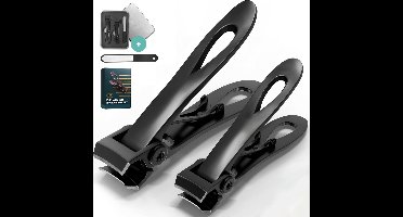 JC’s® - Professionele Nagelknipper Set met nagelvijl – Nagelset met 2 Nagelknippers & Metalen Vijl – Manicure & Pedicure Set – RVS – Luxe Opbergdoosje –Unisex