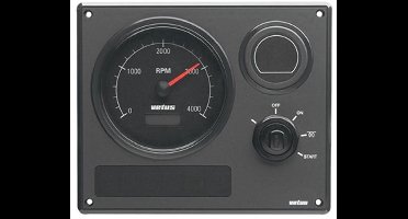 VETUS 24V zwart Motorpaneel 193x161mm | MP22KBS4