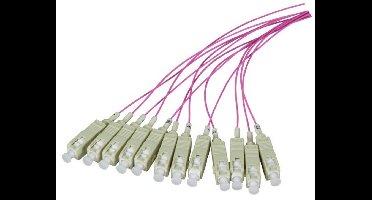 Danicom OM4 glasvezel pigtail paars SC - 12 stuks