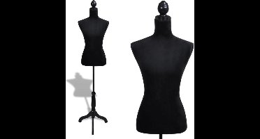 vidaXL - Etalagepop - torso - vrouw - zwart