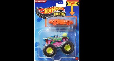 Hot Wheels Monster Trucks Auto - Rodger Dodger 2-delig inclusief kleine auto