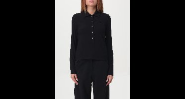 Long Sleeve Polo Shirt Wo - Black Tops