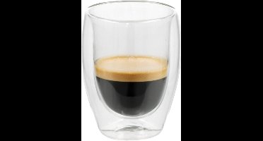 Gerimport Thee glazen Luz - 1x - dubbelwandig - glas - 350 ml - D9 x H12 cm