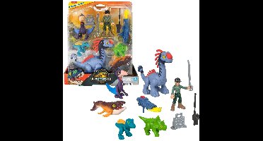 Jurassic World Land-zee-en Luchtdinosaurussen Figuurpakket Veelkleurig