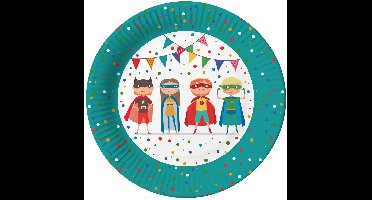 Borden Superhero karton Ø23cm 10st