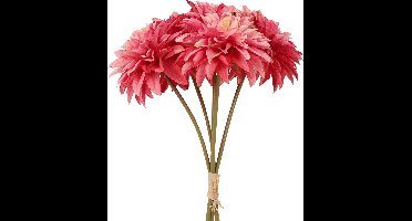 Countryfield Dahlia Kunstbundel 5 Stuks 39 cm – Fuchsia – Kunstbloemen