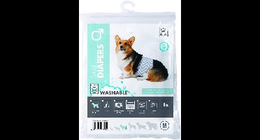 Mpets Wasbare Luier - Training & Gedrag - 33x41 cm Wit Grijs Voor Reuen M