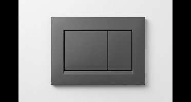 Profielenloods - Bedieningspaneel Gun metal - Passend op Geberit up320 en up720 - Vierkant