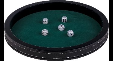 Pokerpiste zwart leder - 34 cm - Longfield