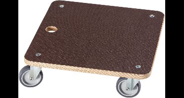 Dörner + Helmer Transportwagen 380x380 mm, zeefdrukkarton, VG-rollen 75 mm, draagvermogen 200 kg FSC