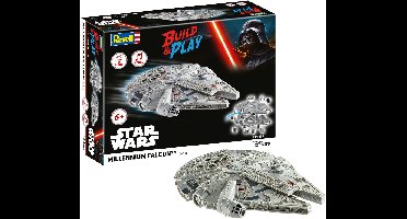 Revell Modelbouwpakket Ruimtevaart - 06566 Build - Play - The Millennium Falcon - Star Wars - met Licht en Geluid - voor Kids Plastic - 1:164 - Modelbouw