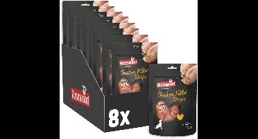 Rosewood Chicken Fillet Strips Small - Hondensnack voor Kleine Honden - 97% Kip - Eiwitrijk & Vetarm - Zonder Kunstmatige Toevoegingen - 8 zakjes à 170g