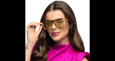 Boland - Partybril Omnia gold Goud - Volwassenen - Geen verkleedthema - Festival - Carnaval