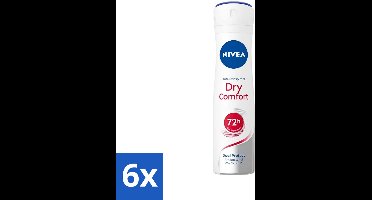 NIVEA - Deodorant Spray - Droog Comfort - Antibacterieel - 150 ml - Voordeelverpakking - 6 stuks
