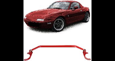 Aluminium Veerpootbrug Rood Verstelbaar 3-delig Geschikt voor Mazda MX-5 NA/NB (1989-2000)
