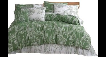 Dekbedovertrek set Groen Bed van 200 3 Onderdelen