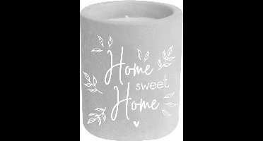 - Kaarsje home sweet home - 6,5x6,5x8 cm - Cement