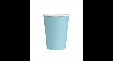 Wegwerpbekertjes Pastel Blauw 7cm - 8st - Feestjecreatief