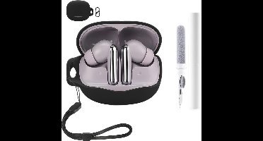 ByShane - Beschermhoes voor draadloze oordopjes - duurzaam en milieuvriendelijk - zwart - compatibel met opladen