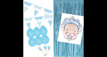 Feestpakket versiering -babyshower - JONGEN - 5 delig.