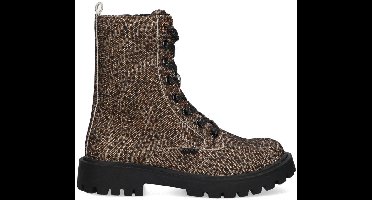 MEXX Kids XX825591-797 Meisjes Biker Boots - Bruin - Imitatieleer - Veters