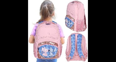 DISNEY Stitch GESTIJFDE schoolrugzak gewatteerd, SCHOOLTAS voor meisjes, Reflectoren LAPTOPVAK 41x30x15cm