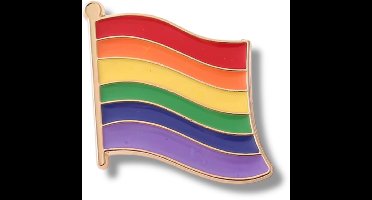 Pride Vlag Enamel Pin – Regenboog Speldje LGBTQIA+ – Klassiek Symbool van Liefde en Gelijkheid – Kinky Pleasure (3 cm)