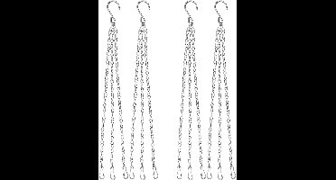 Boraboi® Verstelbare Metalen Hangkettingen voor Bloemstukken en Ornamenten - Set van 4, 40 cm